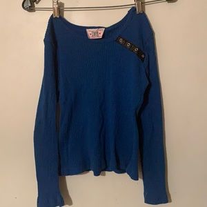 Zoey Blue Ribbed Top!